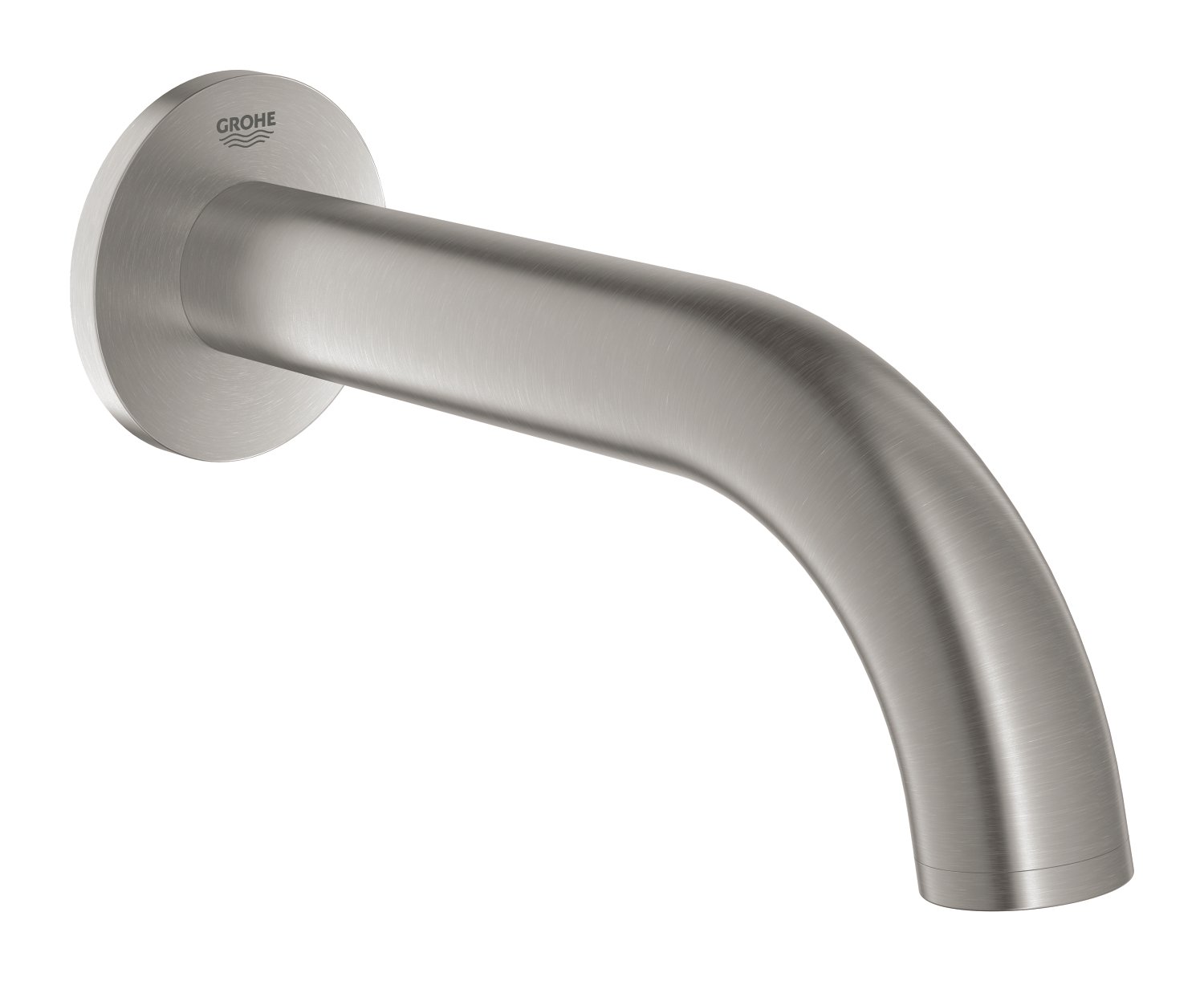 GROHEAtrio Bath Spout | Wall mounted | Mousseur | Projection 171 mm | Supersteel |13139DC3