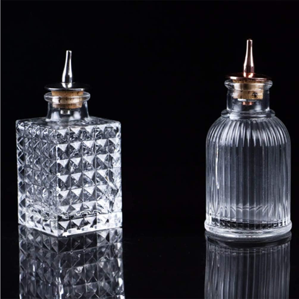 Hemoton 90ml Glass Absinthe Bottle with Seal Richard Absinthe Bitters Bottle Elegant Design