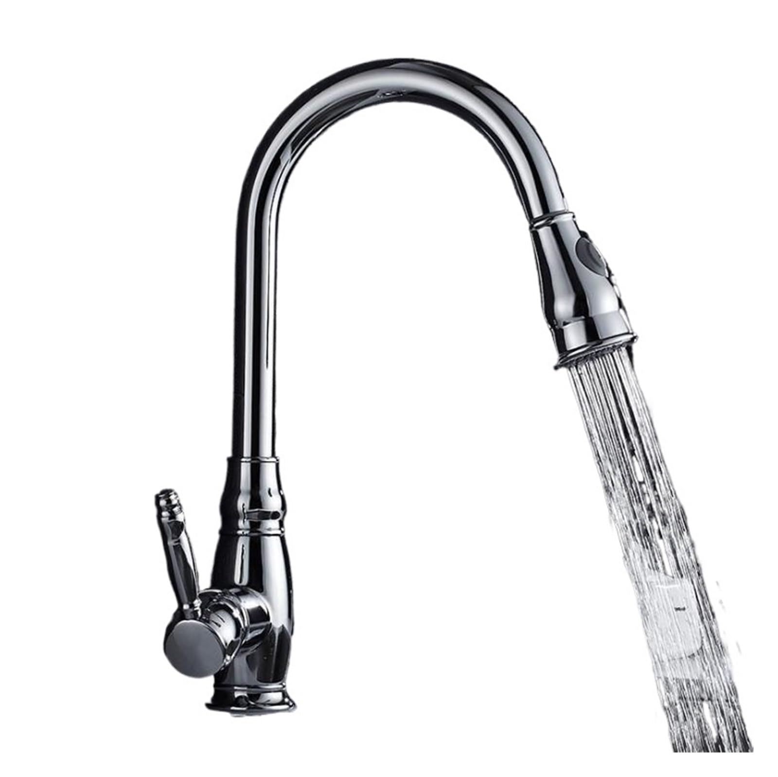 Grifo giratorio de latón cromado XT-99: elegancia duradera para un fregadero de un solo orificio