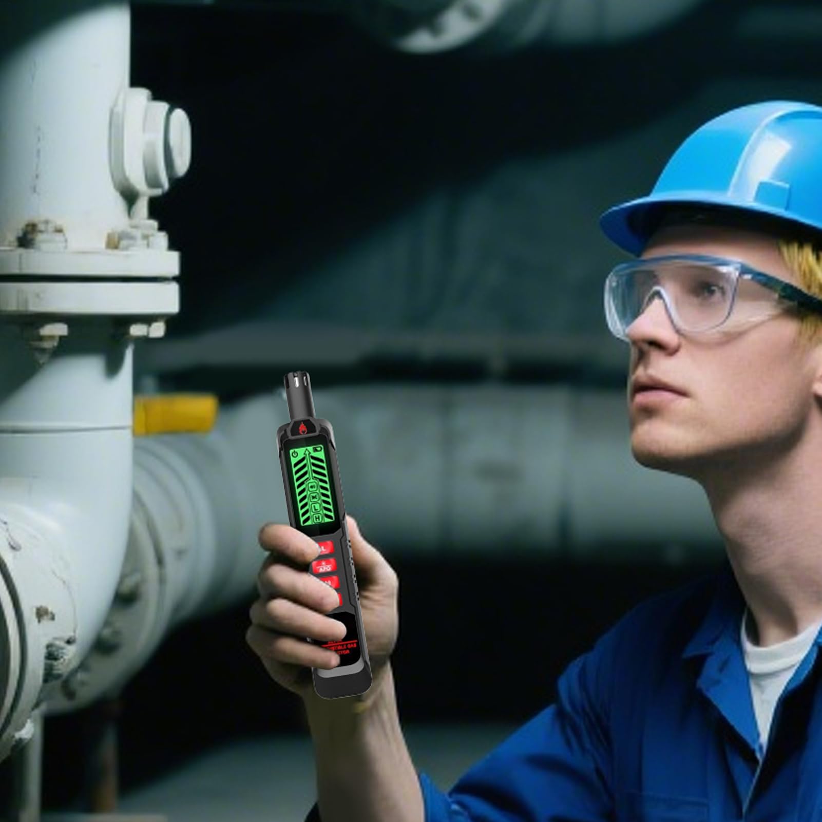 Détecteur de Fuites de Gaz,Avertisseur de Gaz Portable - Analyseur Portable Précis pour Sécurité Maison Cuisine Intérieur Restaurant Hôtel Voiture