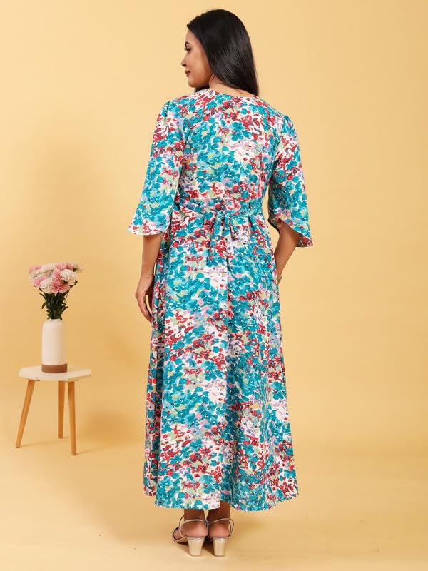 Image of RITIJYA Zipless Feeding Kurta Dress for Women | Maternity Nursing Kurti, No-Zip Easy Access | Extra Pleats Pre to Post Pregnancy | Quick-Dry Fabric | S-4XL