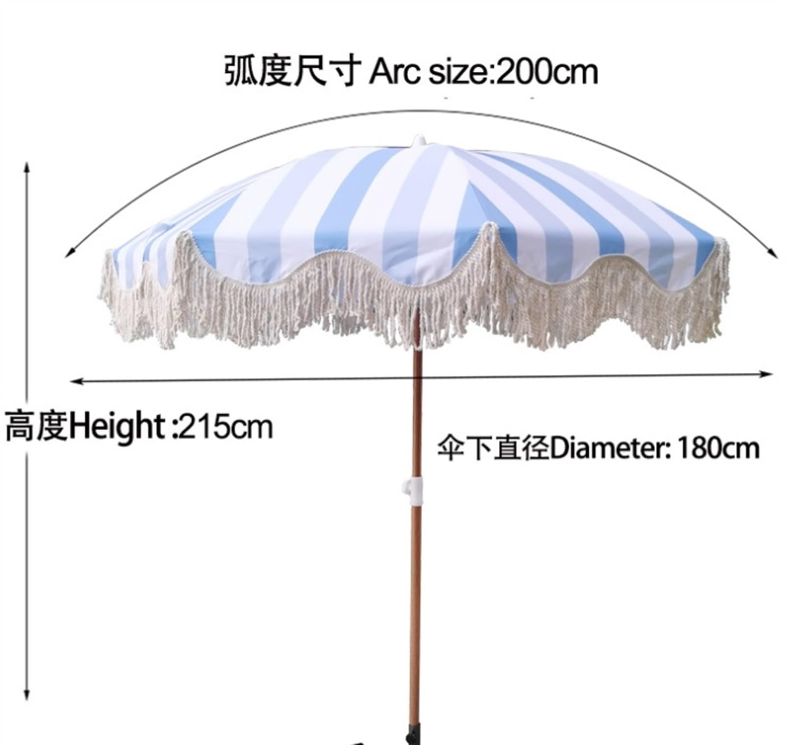 Nowoczesny Parasol Ogrodowy Parasol Ogrodowy Z Frędzlami Stołowy Na Taras Podwórku Balkon Plażowy