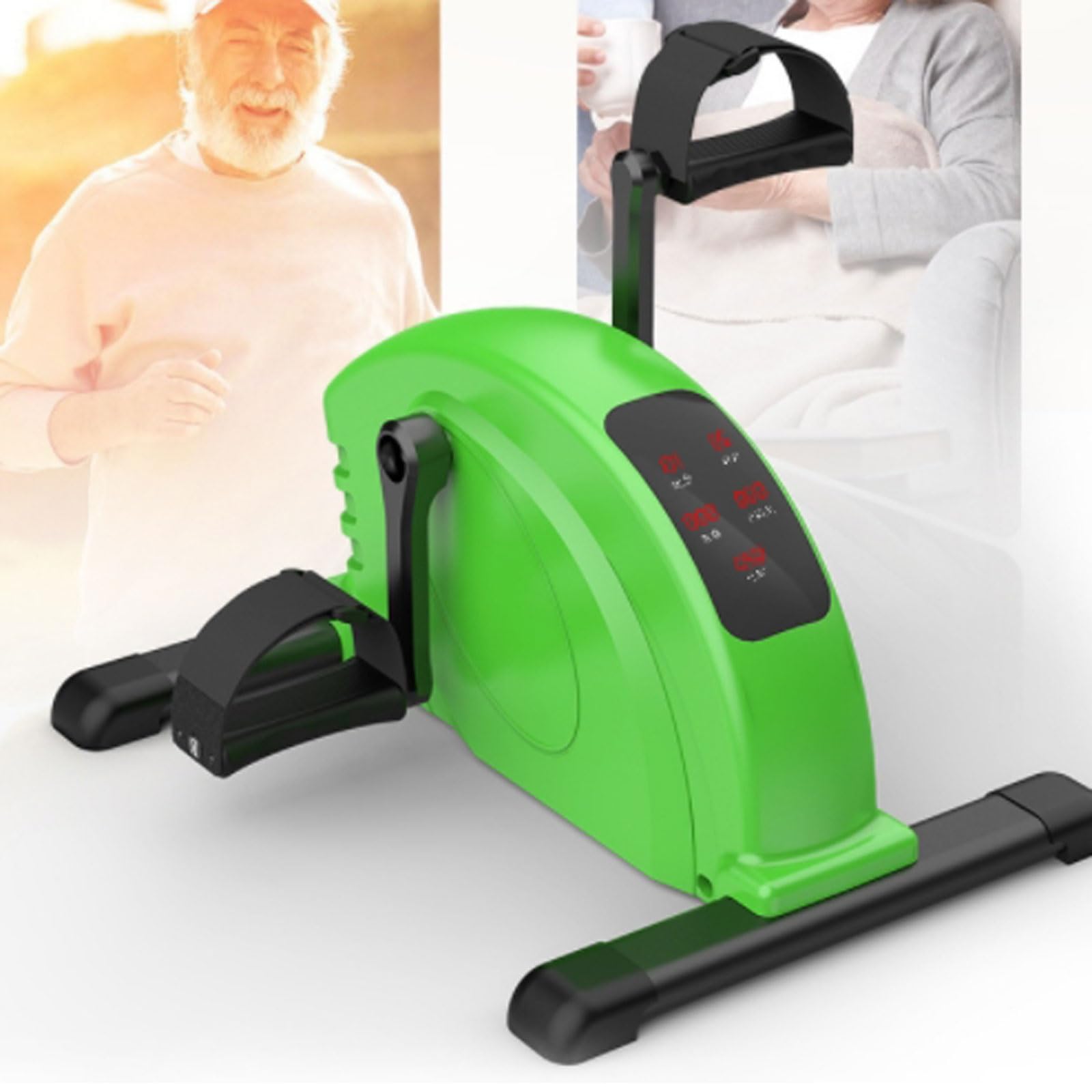 Elektryczny trenażer pedałów do roweru pod biurkiem, mini trenażer domowy do naprawy kości, rehabilitacja osób starszych, fizjoterapia, cykl bicia stóp z 7-stopniową regulacją prędkości i