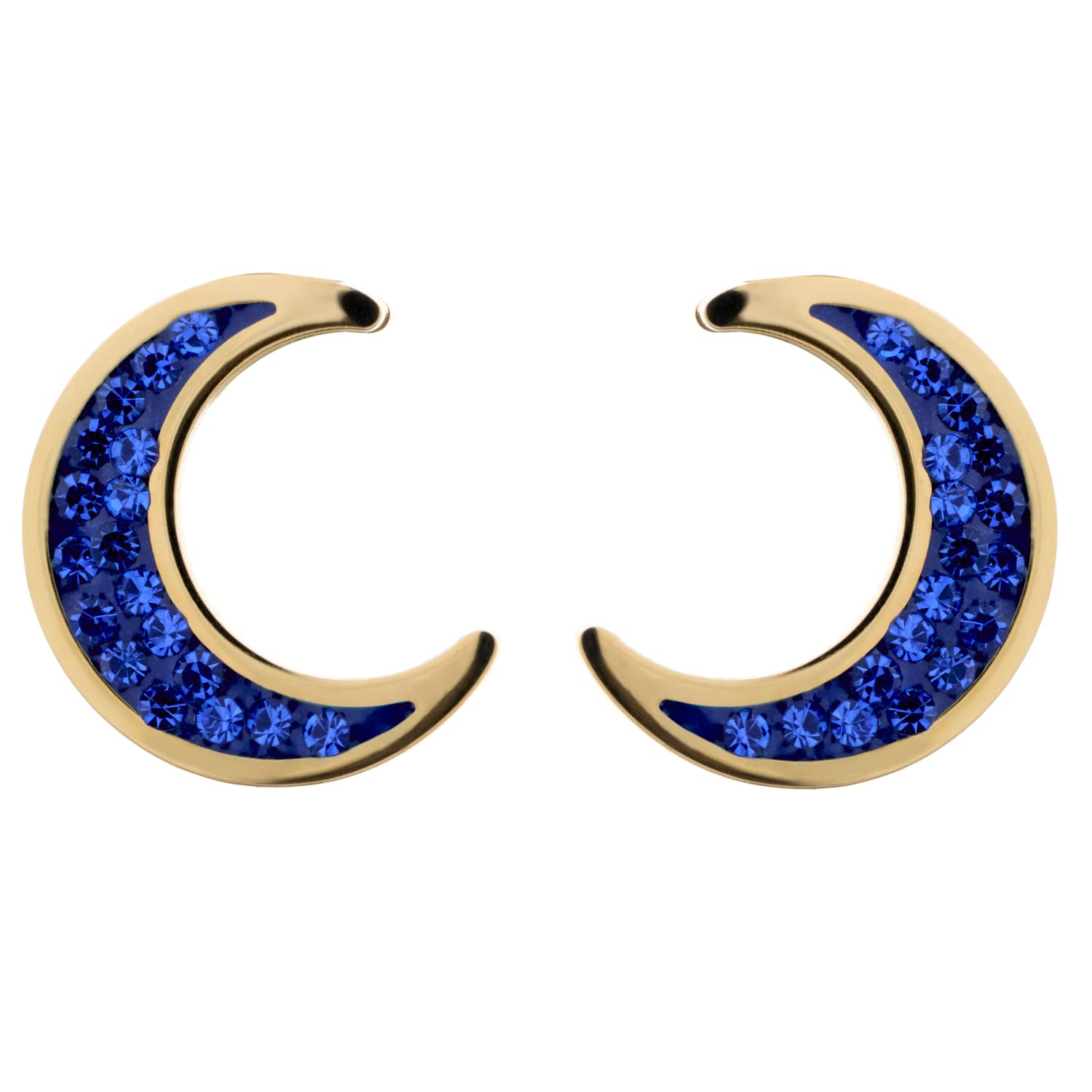 ALEXAH– Pendientes Leah Luna – Pendientes mujer plata/dorado – 1,30 cm y cierre presión – Muy ligero no pesa - Regalo para mujer – Joyería mujer - Acero quirúrgico e hipo alergénico