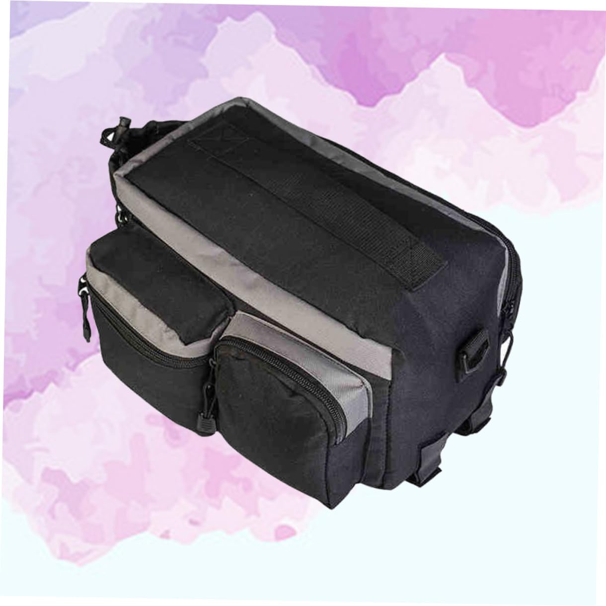 Gatuida Borsa Posteriore Per Bicicletta Capiente e Multifunzionale Con Laterali e Porta Bottiglia Materiale Resistente All Cinghia Per Spalla Facile Da Installare Nero