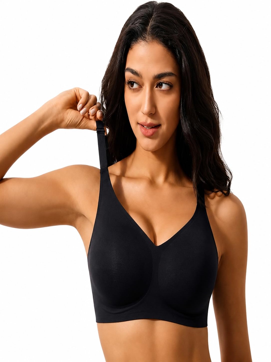 Seamless Wireless 3/4 Cup Tshirt Bra for Women Mid Covarage Bra for Women-image-30