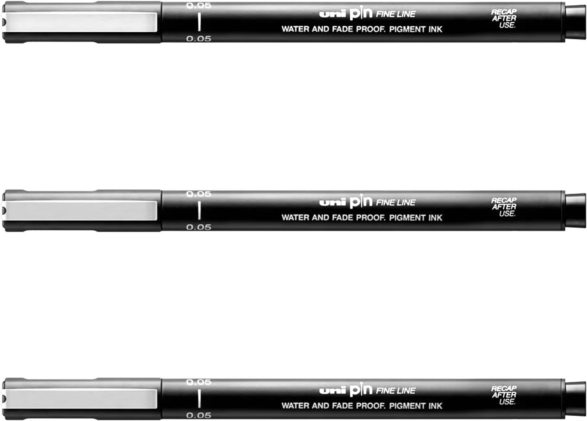 PIN Drawing Pen FINELINER Ultra FINE LINE Marker 0.05mm Black Ink - [Pack of 3]