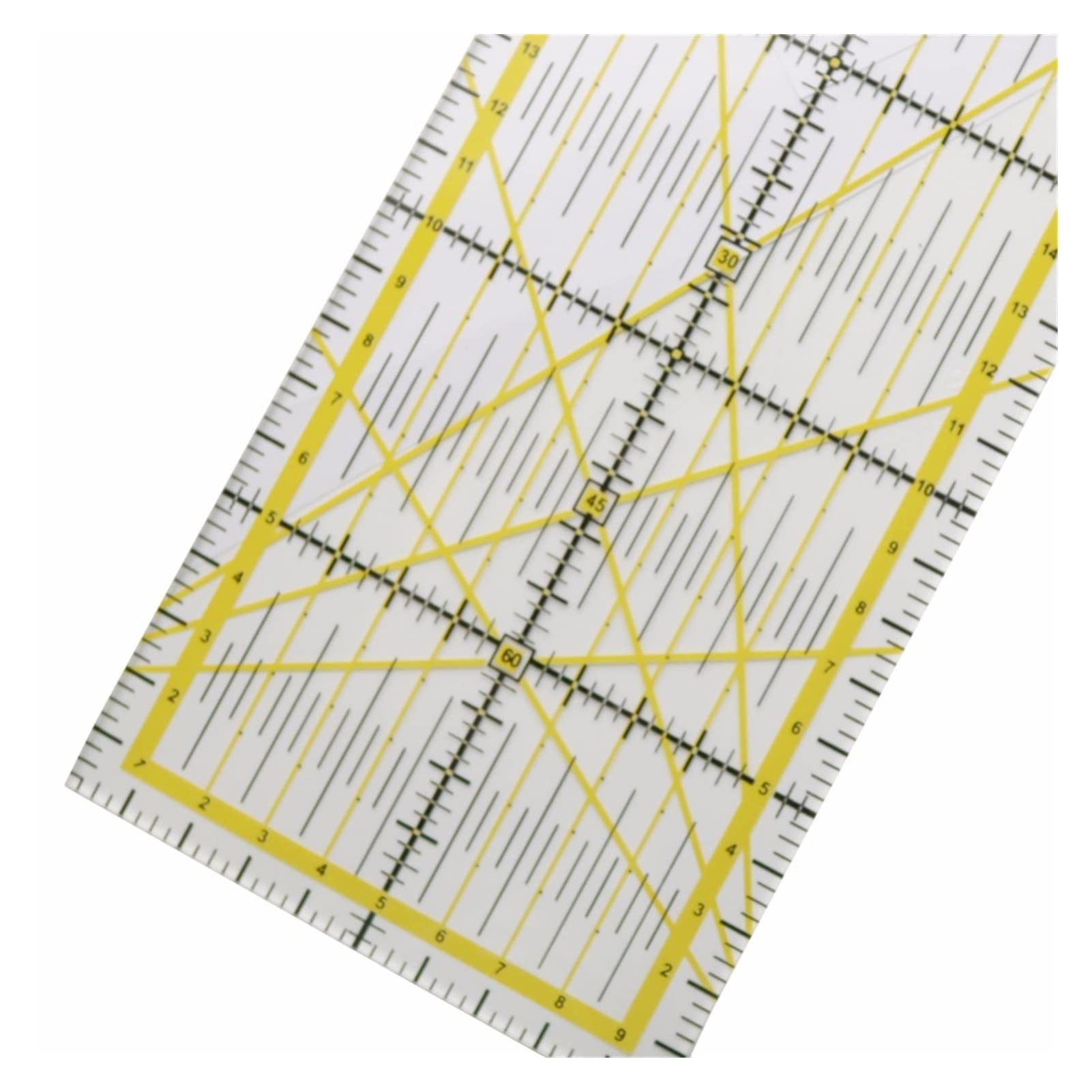 1 set di righelli rettangolari dritti in acrilico for scuola, ufficio, disegno, cucito, misurazione, patchwork