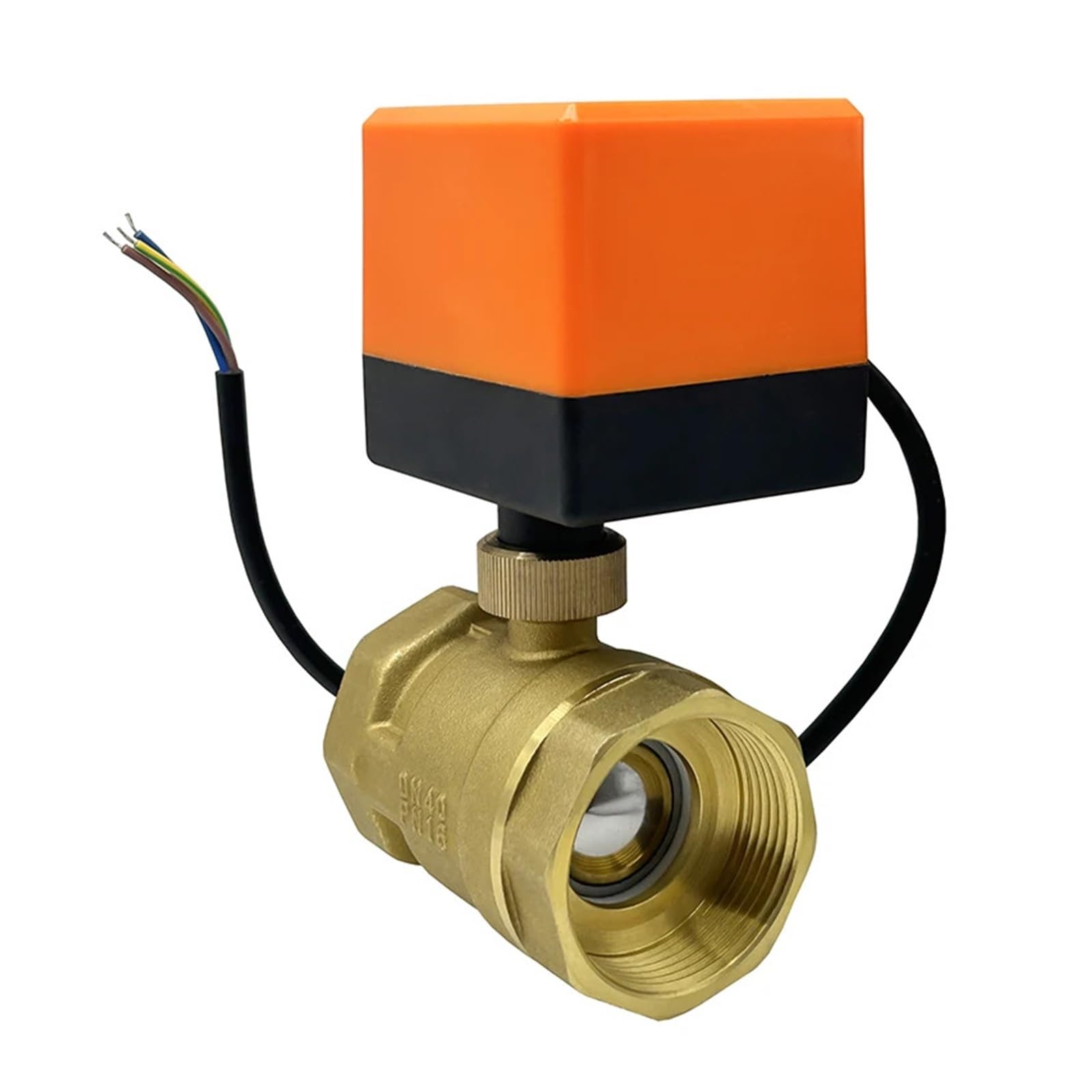 Boya Deposito Agua 1/2" 3/4" 1" 1-1/2" válvula de bola motorizada latón AC220V DC12V DC24V eléctrica 3 cables para Tanque de Agua(1",24VDC)