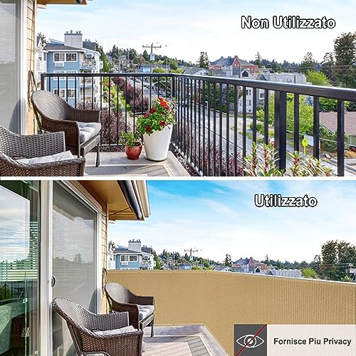 Barrière de protection imperméable pour balcon isolant de l'intimité - 7