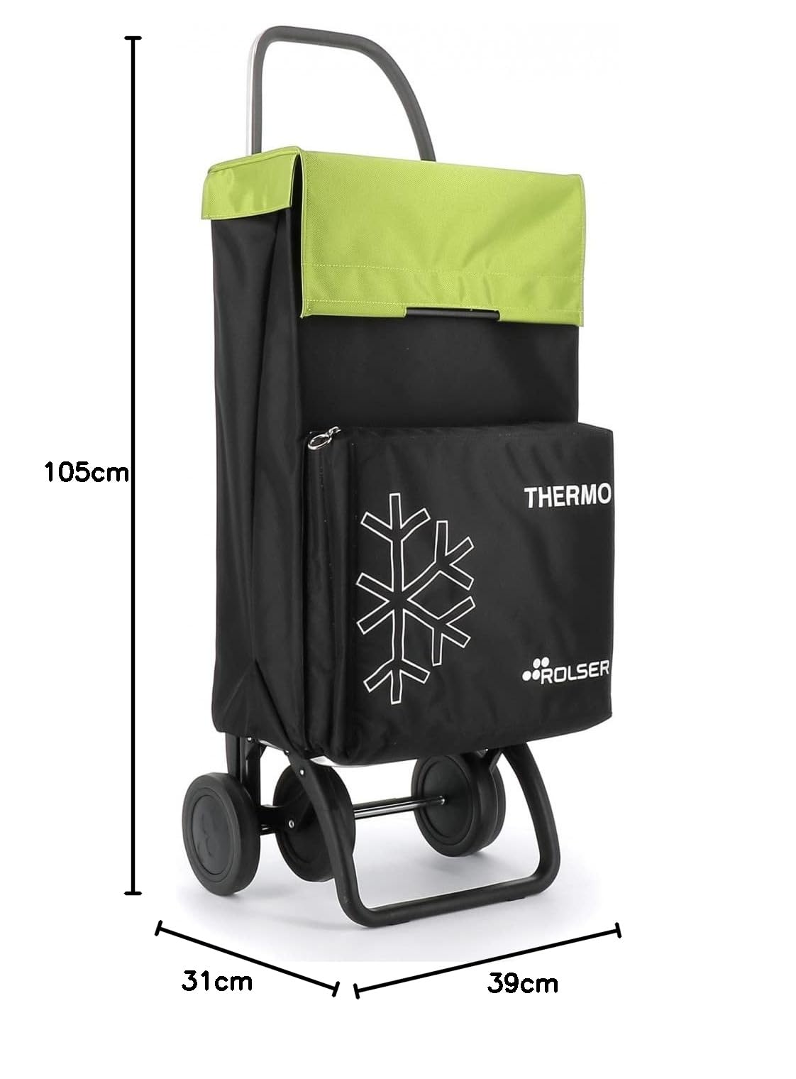 Carro Rolser Thermo Fresh MF 4 Ruedas - Negro y Lima