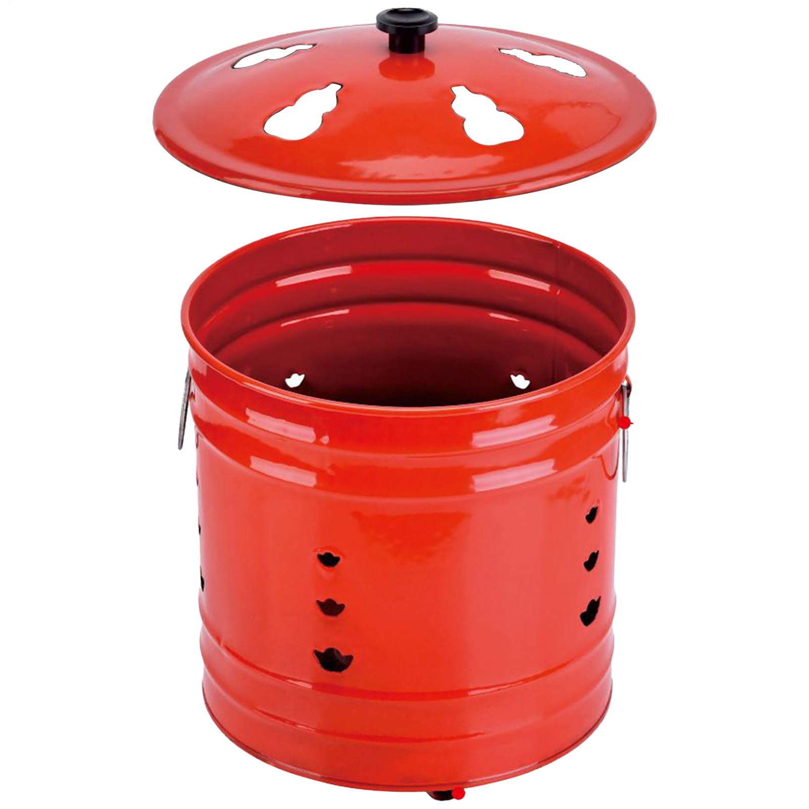 Brucia Carta con Coperchio,Secchio per Bruciare Carta con Maniglia Ergonomica | Contenitore Antiscintilla per Interni Esterni Terrazzo Giardino Balcone Campeggio Spiaggia
