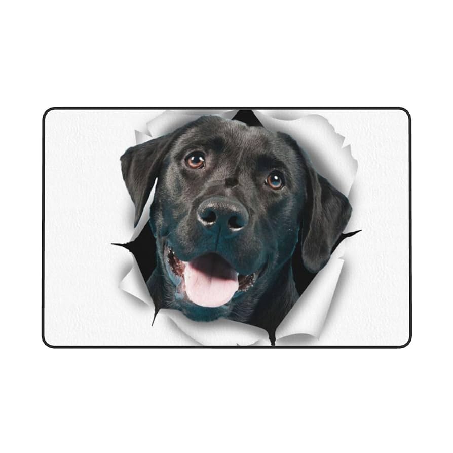 90s ラブラドールレトリバー ヴィンテージ ラグマット ブランケット フリンジ 90s ラブラドールレトリバー ヴィンテージ ラグマット