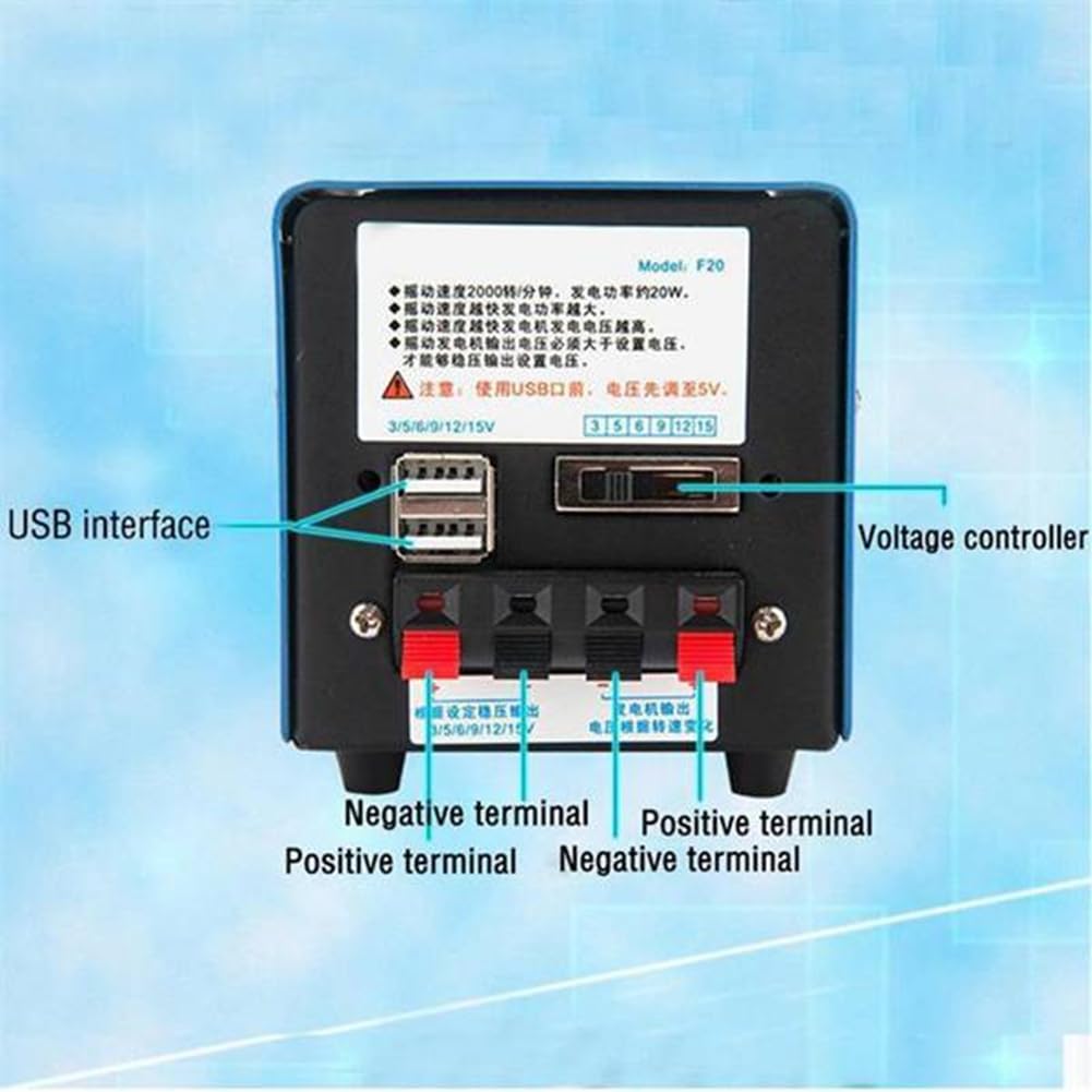 20 W Outdoor wielofunkcyjny przenośny generator sądów przełączających, ładowanie przez USB, ręczny generator korbowy, wydajność awaryjna