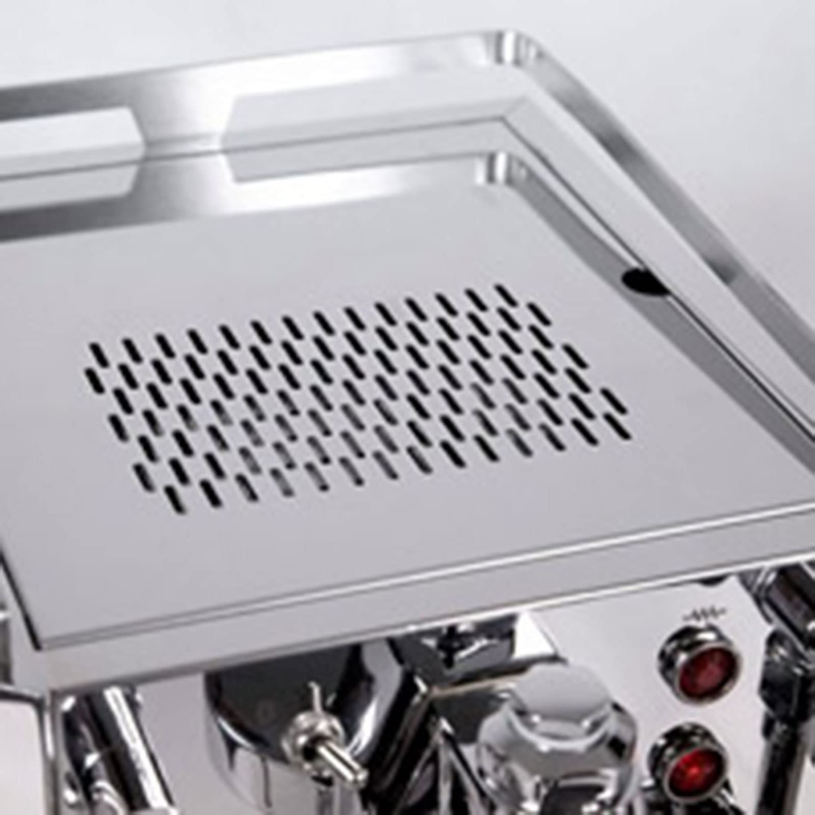 Quickmill Rubino 0981 Machine à expresso avec porte-filtre et réservoir d'eau de 3 l, protection thermique, acier inoxydable, Argenté