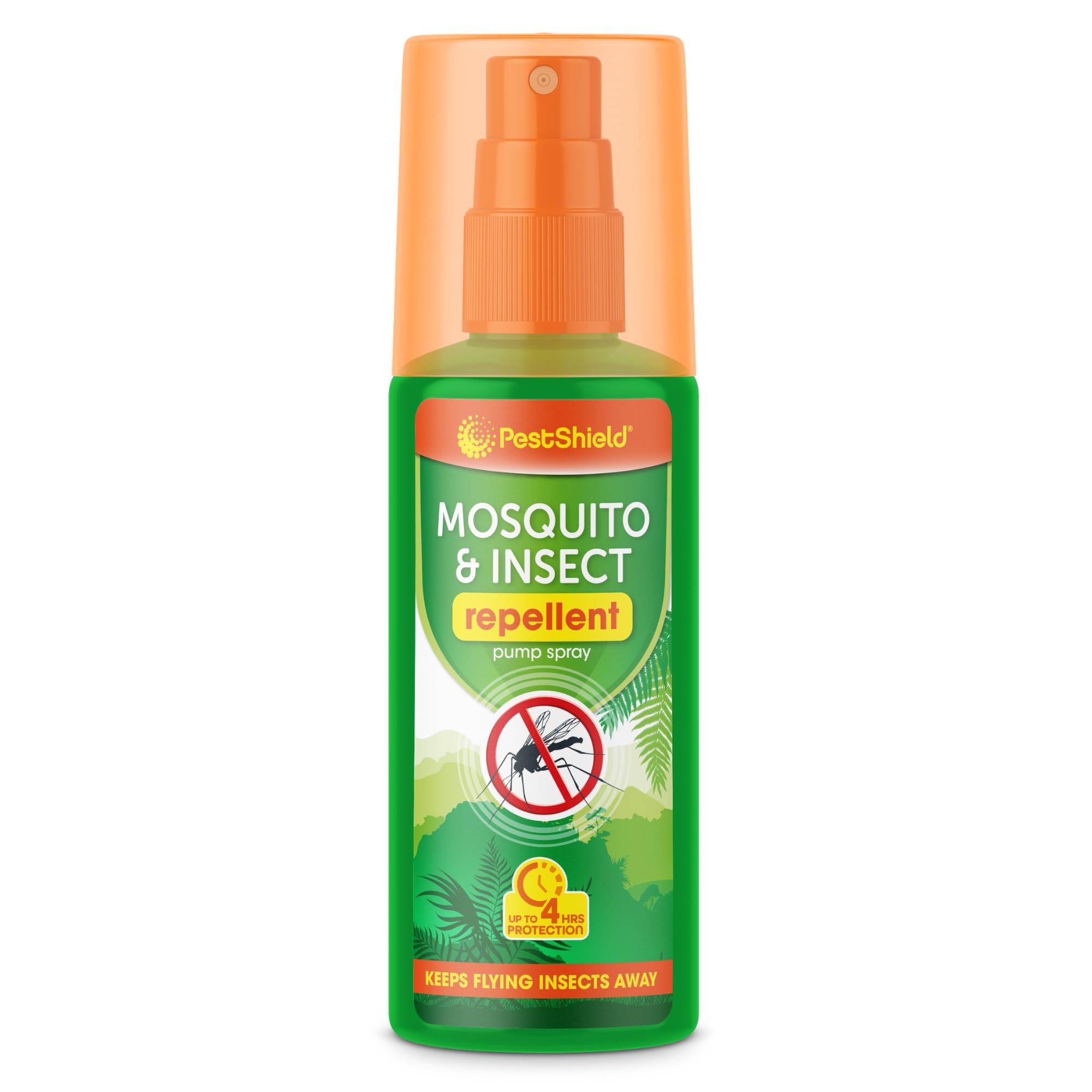 Pestshield Mosquito & Insect Repellent Pump Spray | Keeps Flying Insects Away - 4 Hours Protection (120ml)