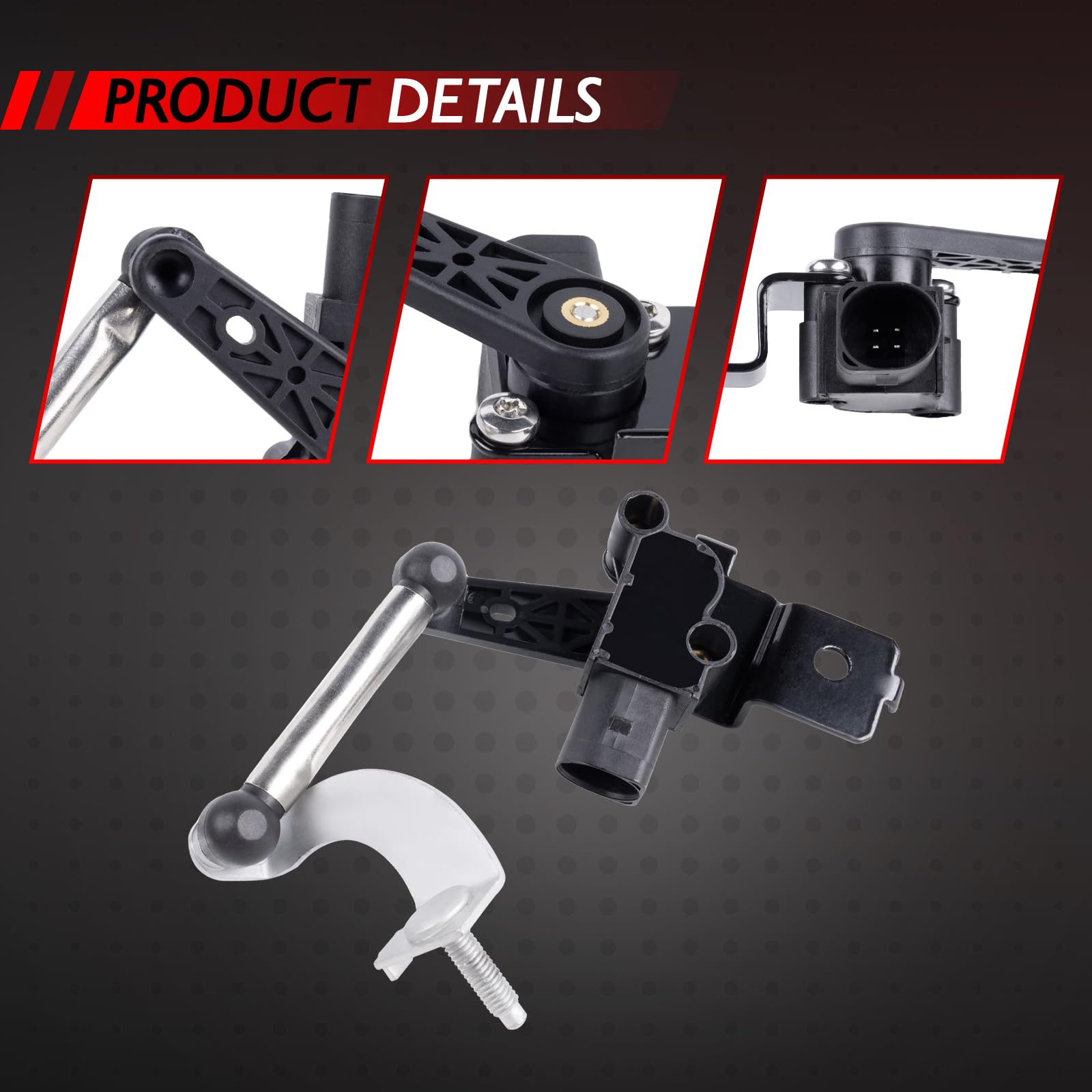 Niveausensor Gestänge Niveau Sensor Scheinwerfer Regelungs Sensor Ersatz für 2003-2012 A3 8P1 8P7 Golf V VI Plus Variant Superb II Yeti Autozubehör Teil# 1K0941274C 1T0907503B 1T0907503A