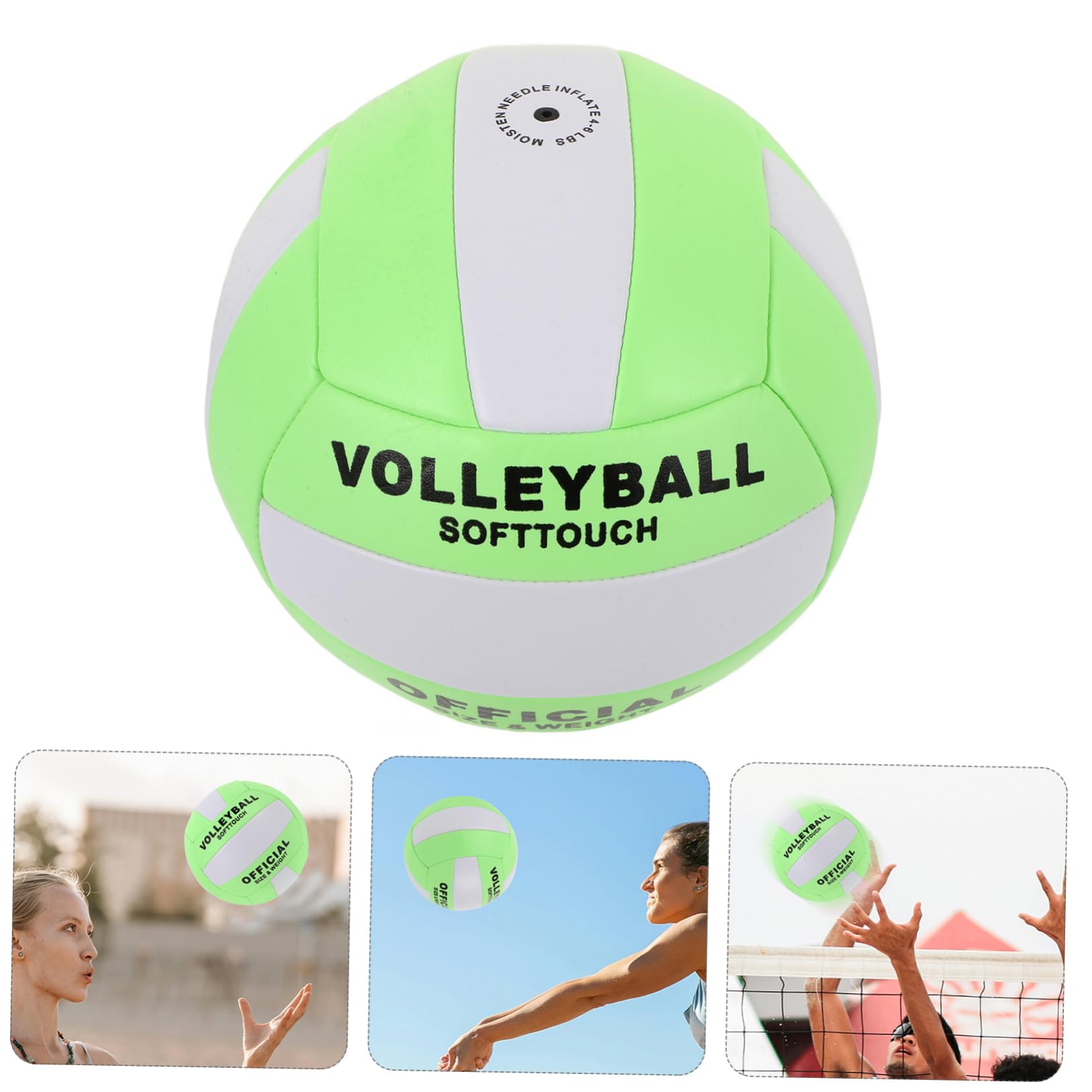 POPETPOP Official Inflatable Volleyball for Training Durable Soft Volleyball Macaron for Indoor Practice and Middle School Competitions