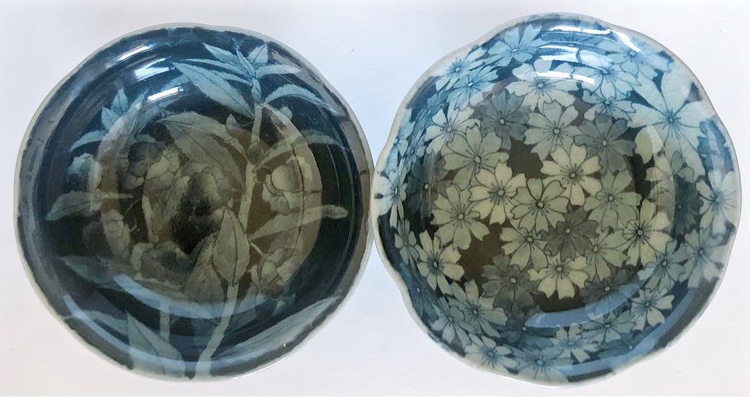 レア】新品 辻 修窯 小鉢 コスモス がいっぱい 花 4個セット 日本 高級