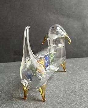 Amazon.co.jp: ガラスの置物 ダックスフント ガラス細工 ボトル