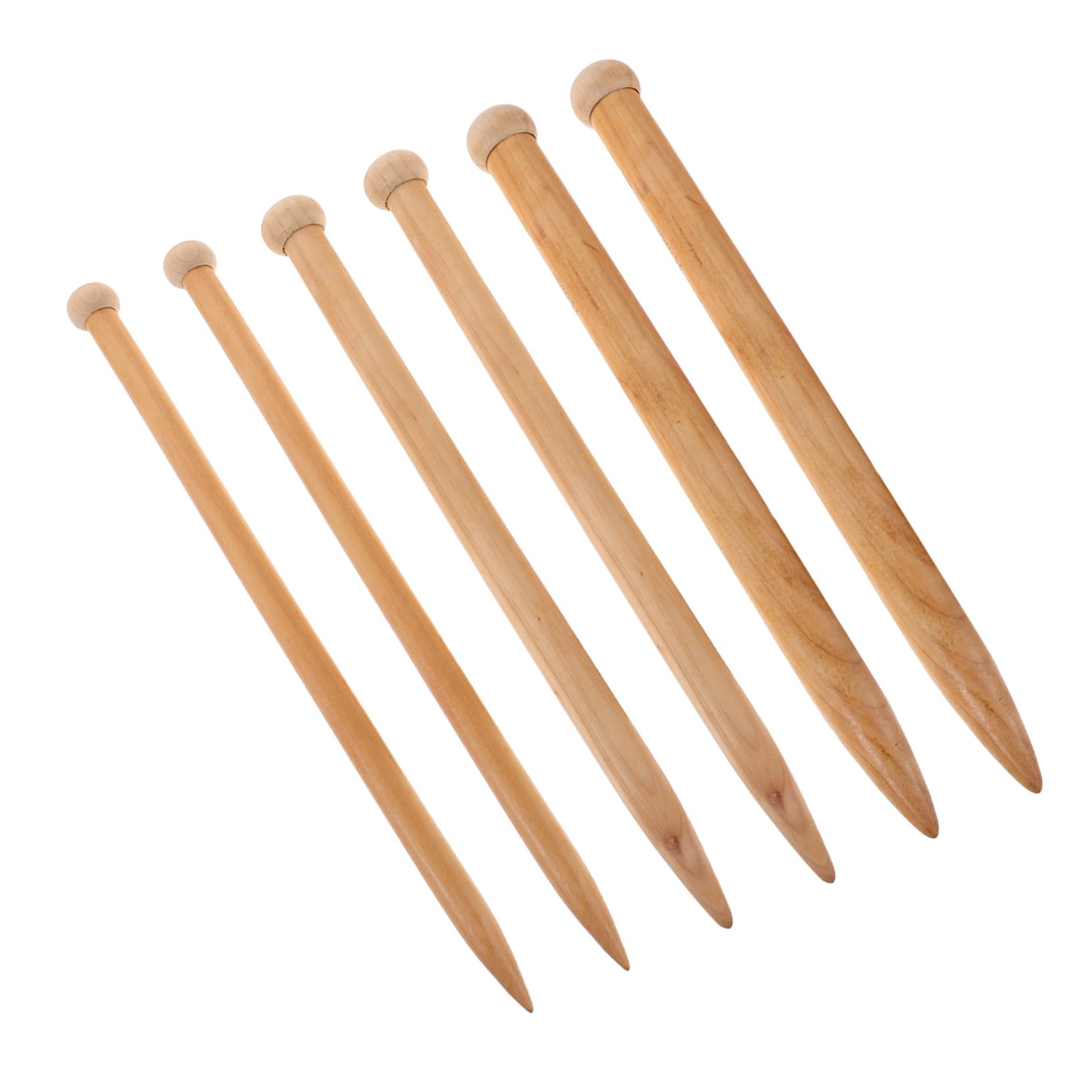 HAPINARY 6 Stück Teiliges Jumbo Holz Stricknadeln für Dicke DIY Decken Handstricknadeln Robust Ergonomisch für Anfänger Effizientes Stricken Winterliche Häkelbedarf