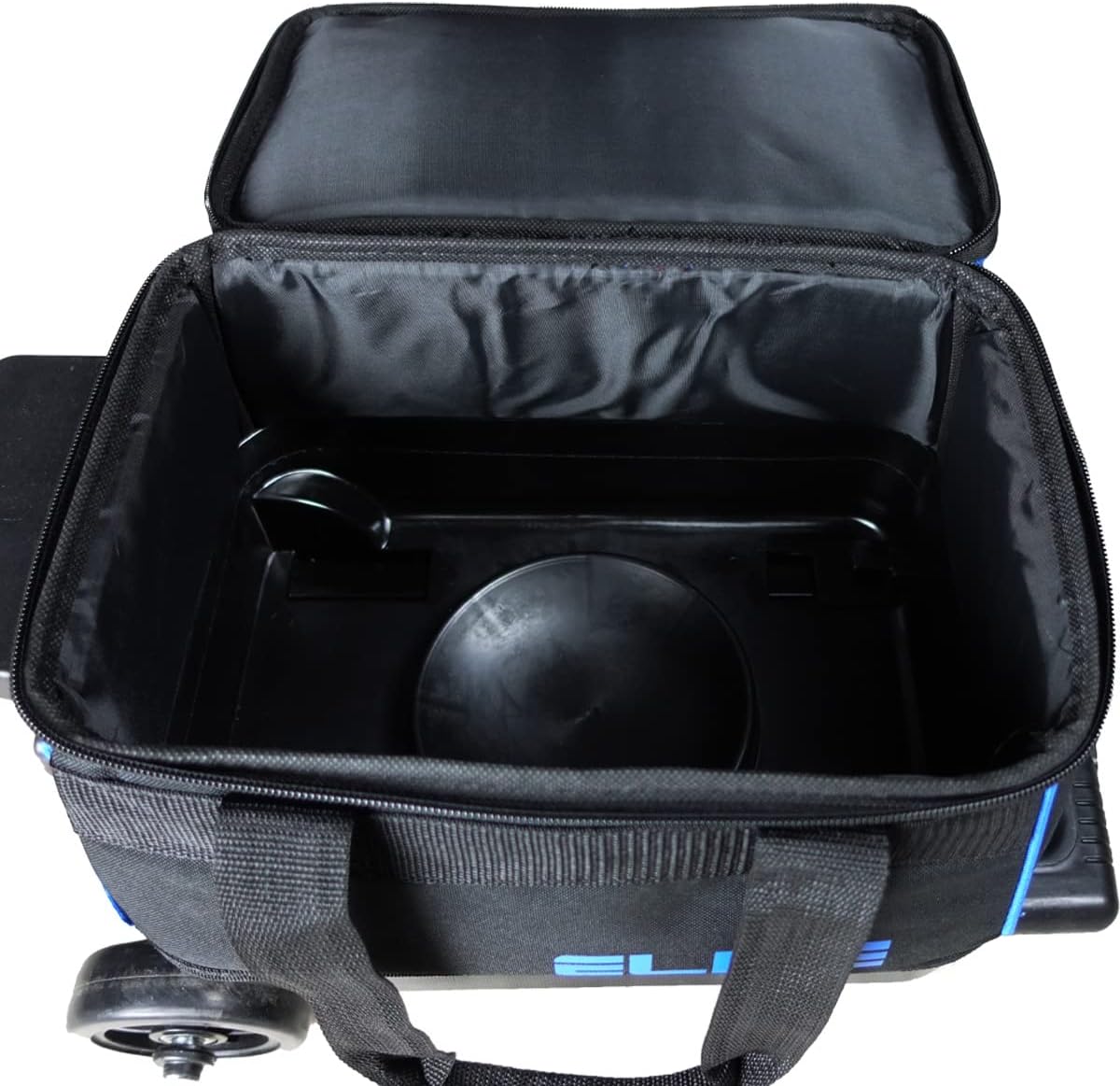 ELITE Basic Single Roller Bowling Ball Bag | Multiple Colors | Fits Up to Size 10.5 Shoes | Compact Design | Bowling Bags With Wheels