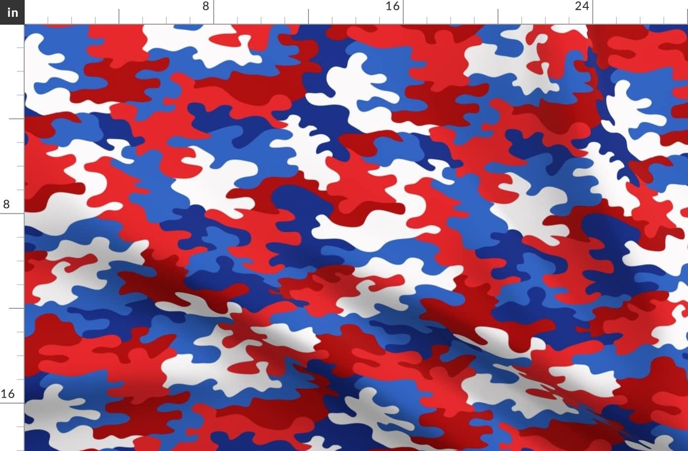 Spoonflower Fabric - Camo Patriotic USA July Red White Blue Camouflage American Flag 4Th Printed on Polartec(R) Fleece Fabric by The Yard - Sewing Blankets Loungewear and No-Sew Projects