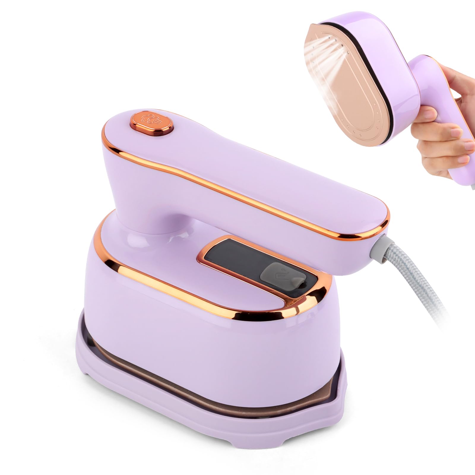Ferro da Stiro da Viaggio, 1000W Mini Ferro da Stiro Portatile, Ferro da Stiro a Vapore a Secco e Bagnato, Mini Macchina da Stiro Riscaldamento Rapido 20S, con Serbatoio Dell'acqua da 100 Ml