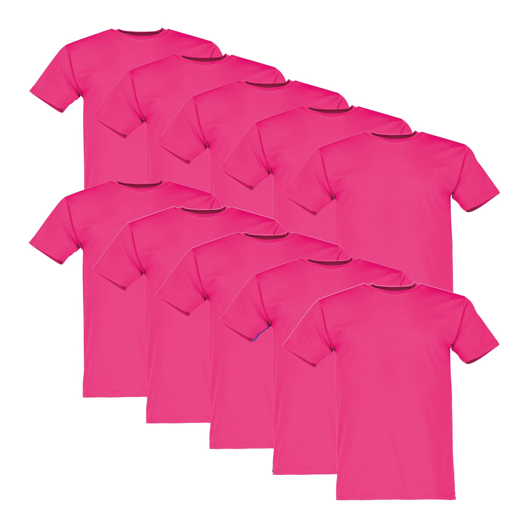Fruit of the Loom Lot de 10 t-shirts originaux pour homme + 24 sacs en tissu offerts – Tailles S, M, L, XL, XXL, 3XL, 4XL, 5XL, différents ensembles de couleurs