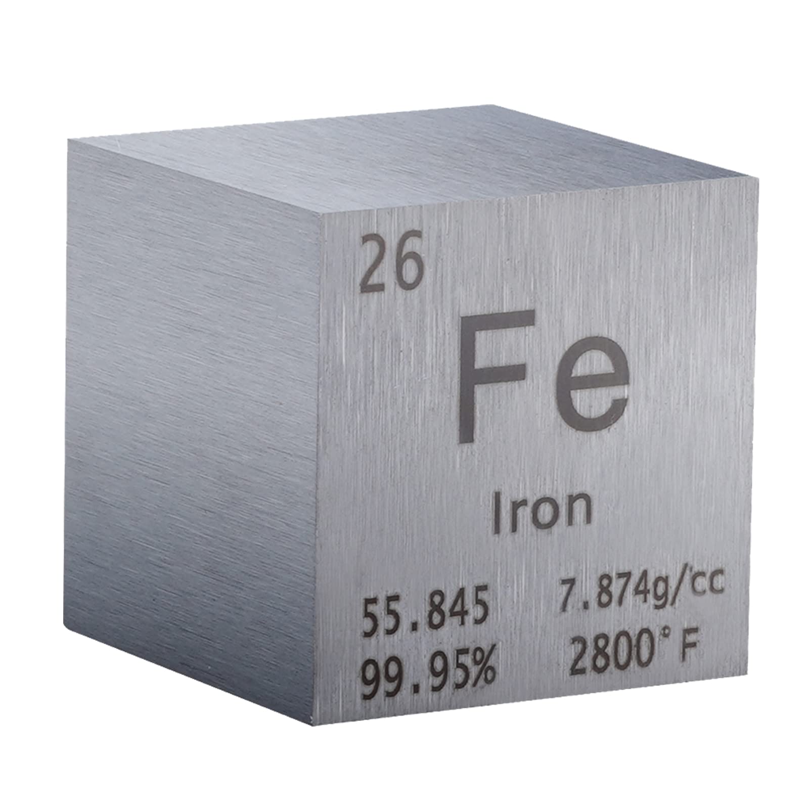 1 Inch Ferrum Cube Metal, High Density Element Cube Pure Metal, for Element Collections Lab Experiment Material,Elemental Collection Hobby,Gift for Children (Ferrum)