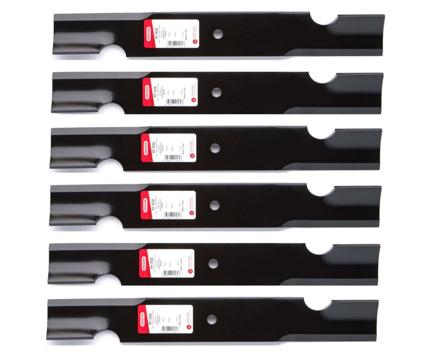 6PK 791-532 Heavy Duty Blades Compatible with 52" Grasshopper 320236, 320238, 320239