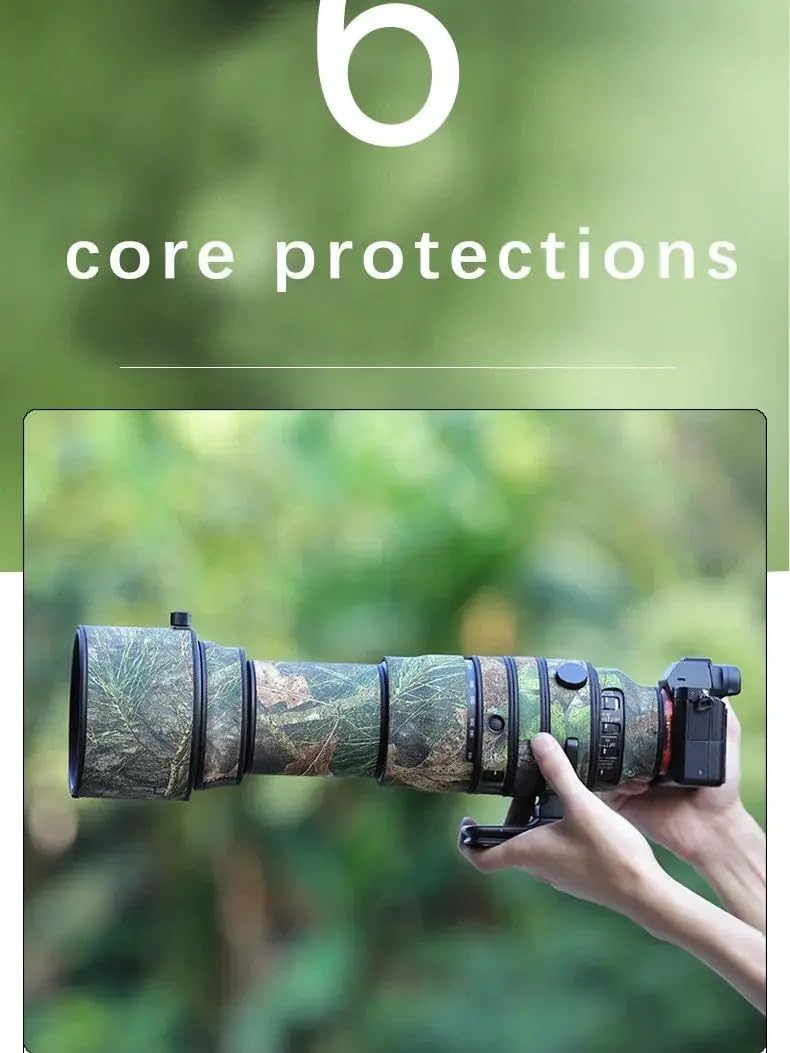 CHASING BIRDS Camouflage Waterproof Lens Coat for Olympus 150-600mm F5-6.3 IS ED MSC Rainproof Lens Protective Cover (Military Green Camouflage, With