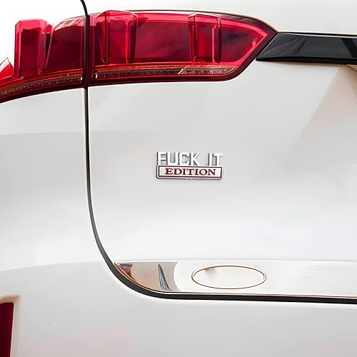 Miniatura 52 de Fuck IT Edition Emblema para automóvil, calcomanías 3D para parachoques de auto, calcomanía decorativa de insignia genial para hombres y mujeres