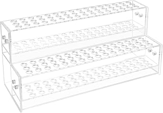 96-Slots Pen Display Stand,2-Tier Acrylic Pen Holder for Craft Shows,12mm Beadable Pens Stand Paint Brush Holder Pencil Organizer Makeup Brush Rack Art Brush Organizer for Office Desk School Supplies