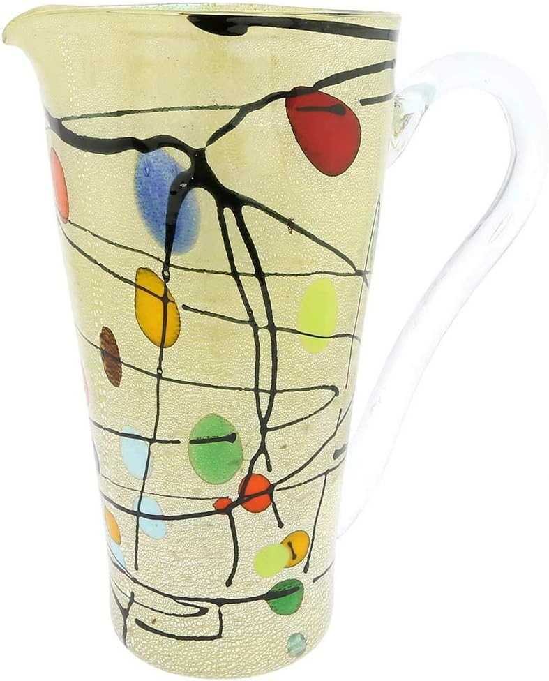 Glass Of Venice Murano Glass Picasso Pitcher or Carafe