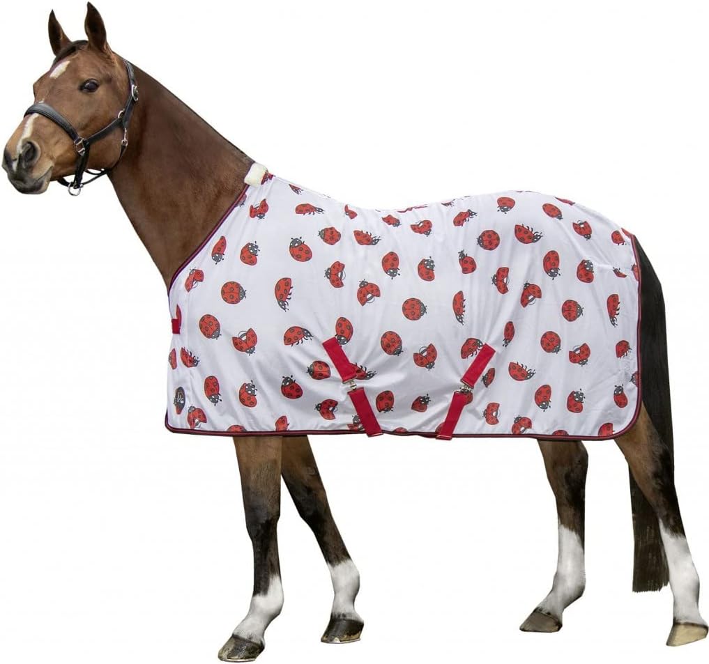 HKM Ladybug Fly Blanket White/Red 115cm