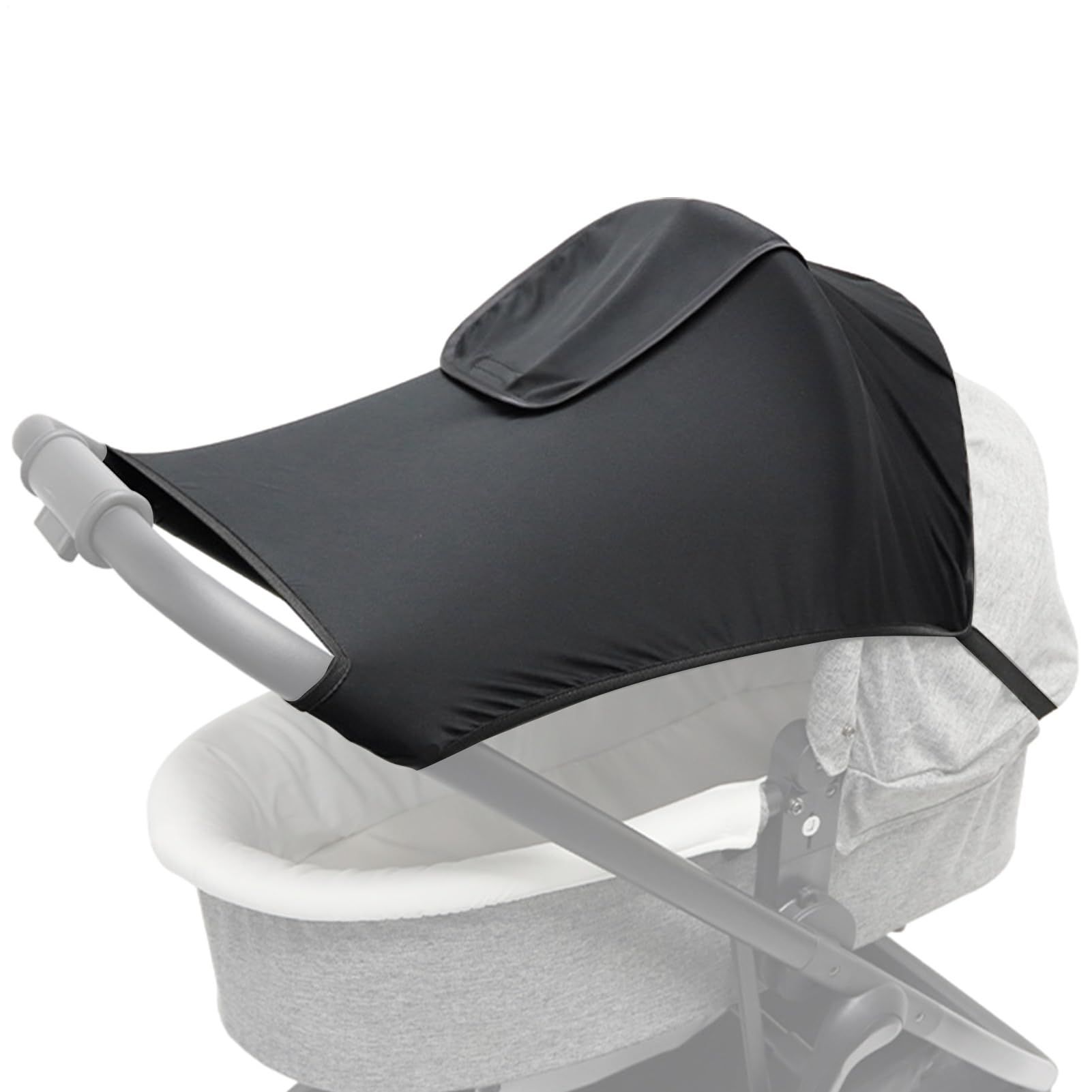 Stroller Sunshade Cover - Waterproof UV-Protected Pram Rain Cover | Fit for Pushchairs, Car Seats & Baby Strollers | Breathable Mesh Panel Sun Protection with Adjustable Straps