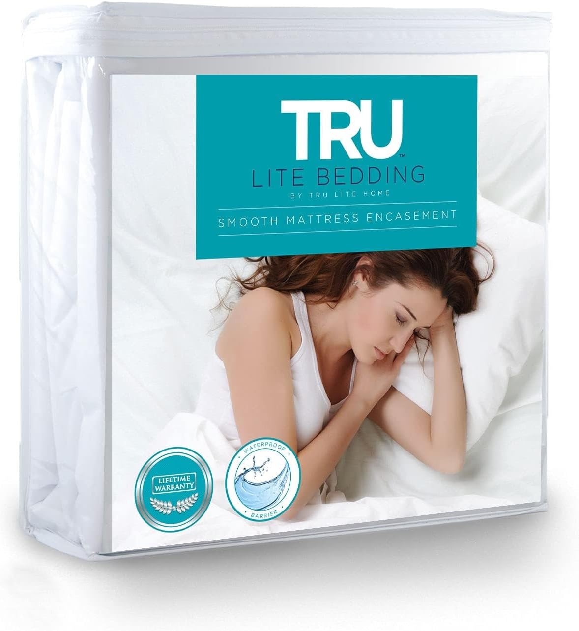 TRU Lite Bedding Six Side Mattress Cover - 100% Waterproof Mattress Protector - Safe & Clean & Breathable - Lock Out Odors, Body Fluids, Stains Zippered Mattress Encasement - Twin XL