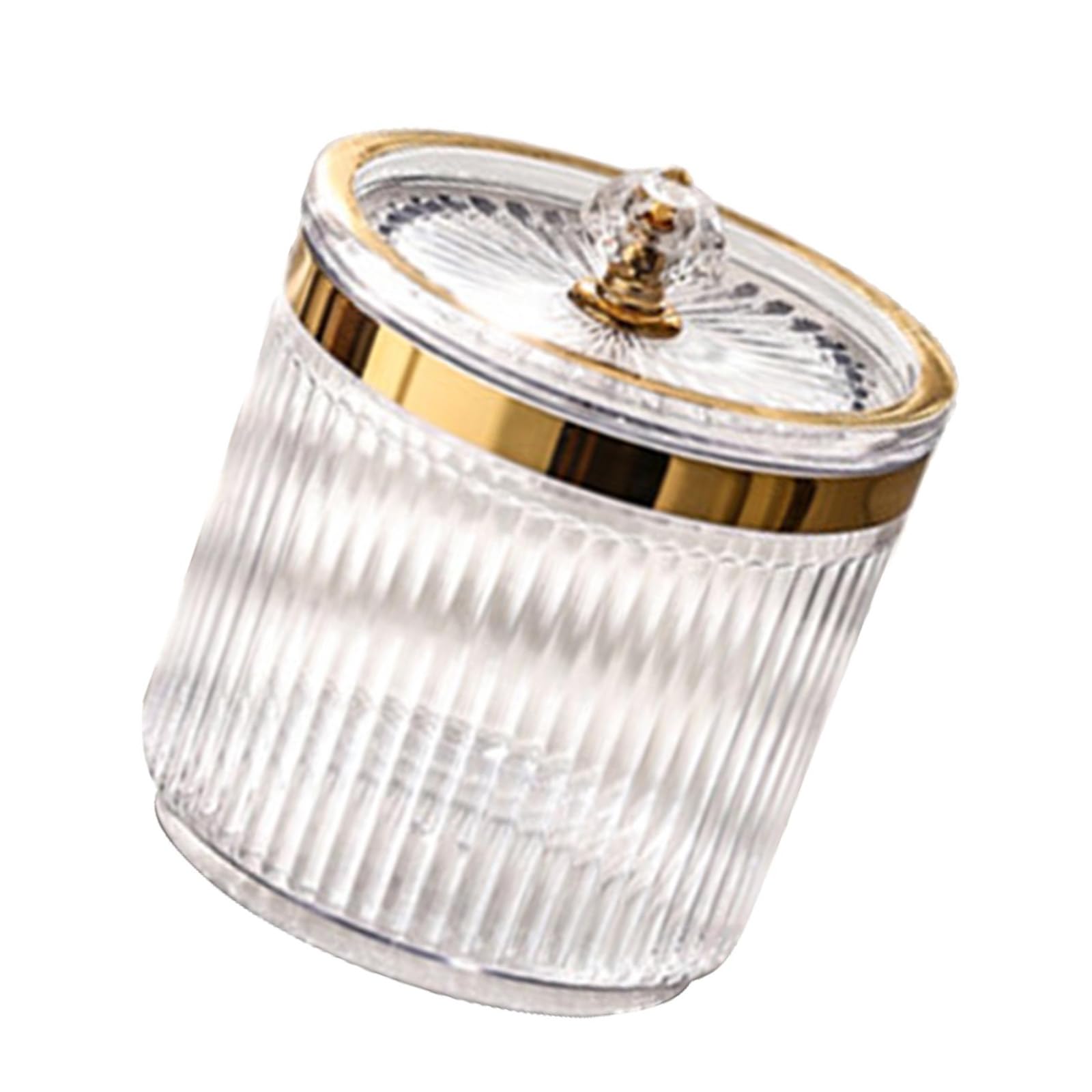 Nueayms Transparent Color Dust Toothpick Box Acrylic Storage Jar Cotton Swab And Pad Dispenser Small Item Organizer For Bathroom Or Dresser
