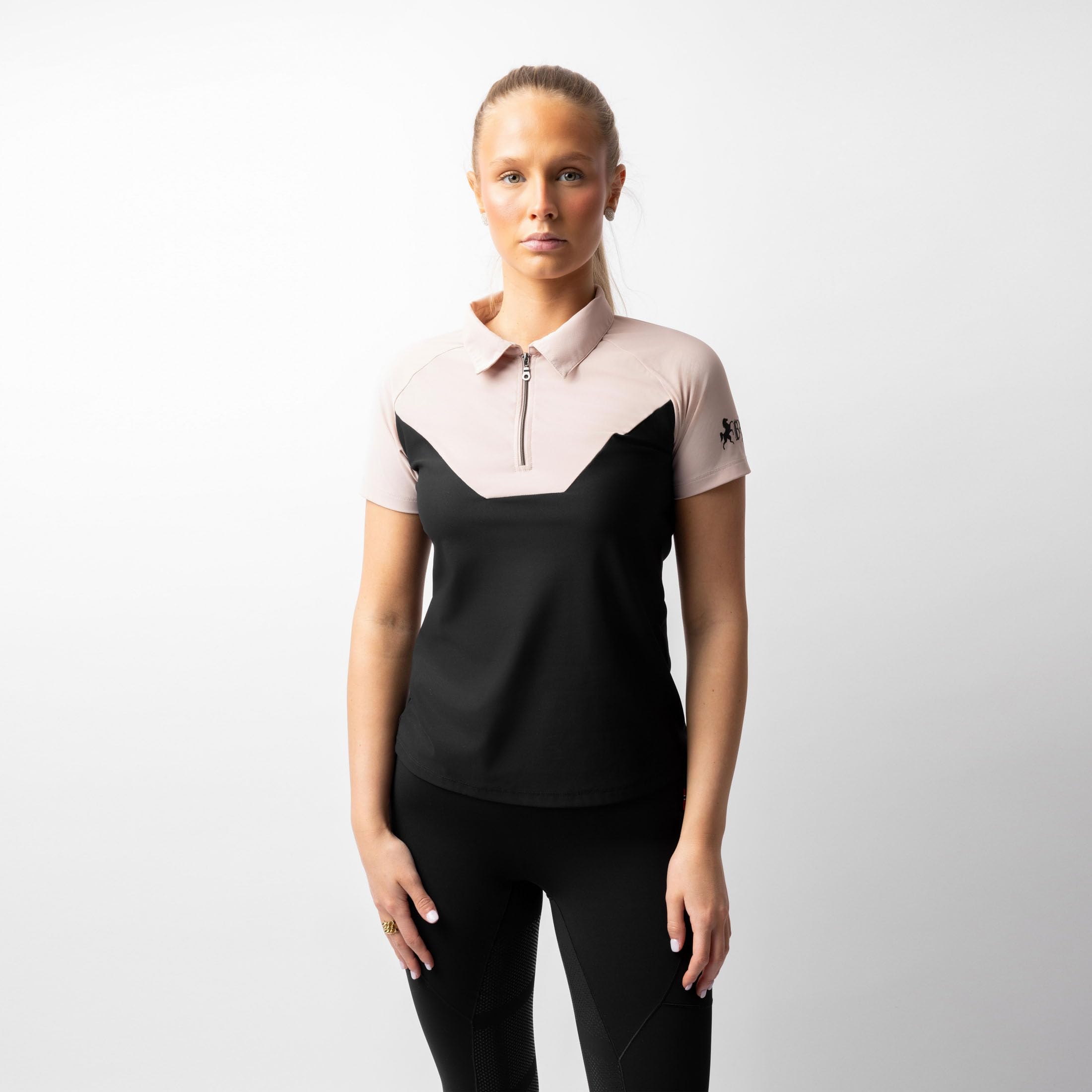 B Vertigo Giselle Womens Technical Polo Shirt - Black Beauty - 28