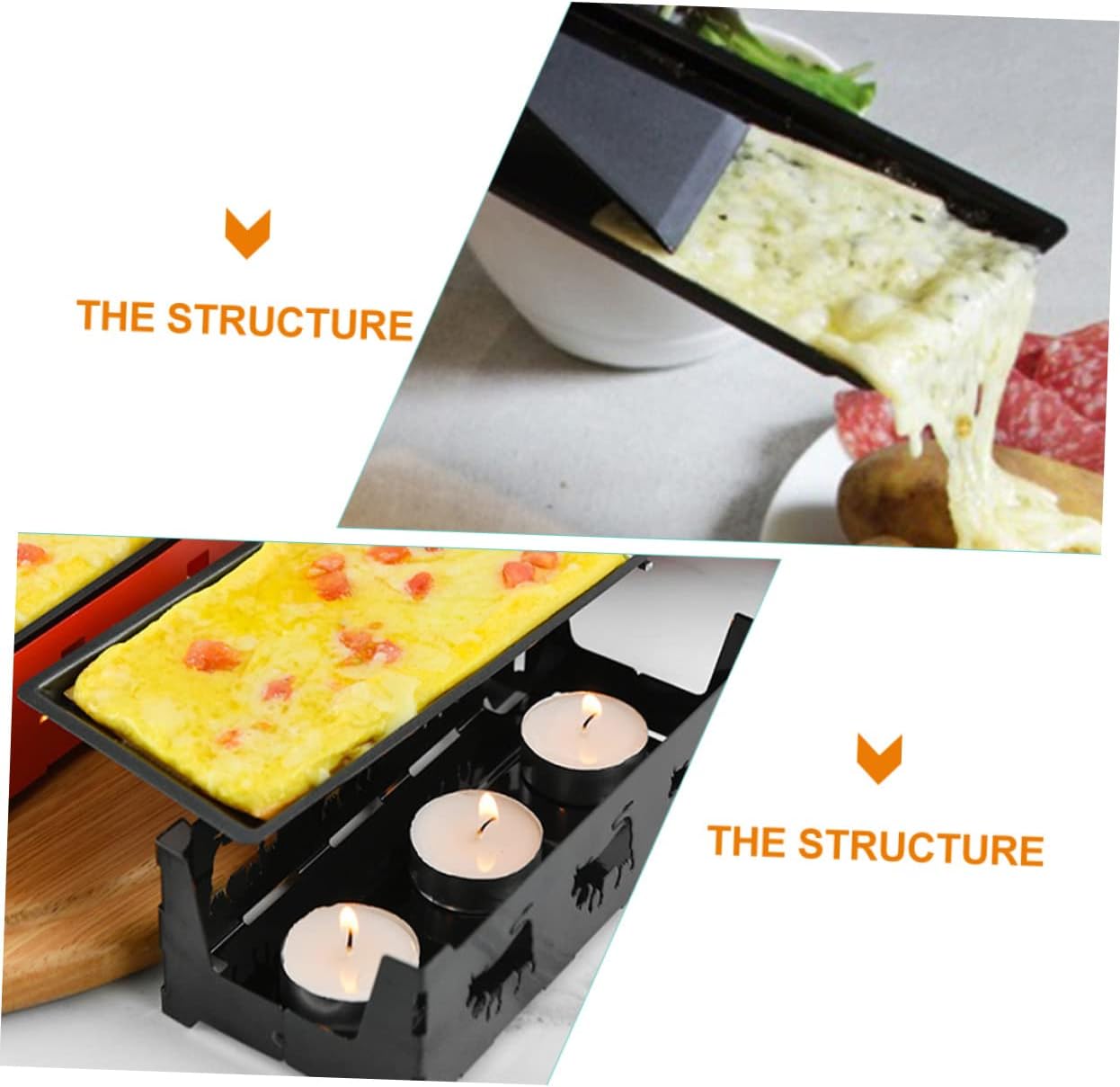 Mini Non Stick Grill Pan Set, Iron, Portable Cheese Baking Tray