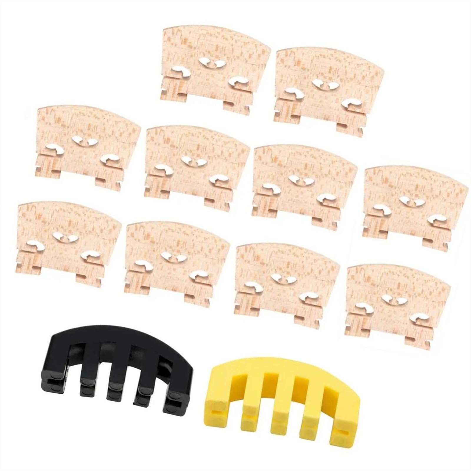 10 ponti per violino in acero 4/4 con 2 pezzi di sordina per violino e set di silenziatori per corde di violino accessori violino per principianti