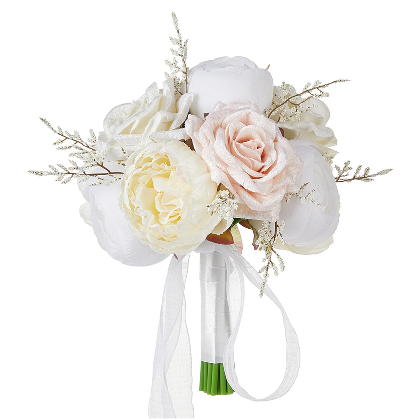 Xinsheinelry Bridal Bouquets Wedding Bouquets with Ribbon for Bridal, Bridesmaids, Anniversary, Wedding Decorations Photography Props
