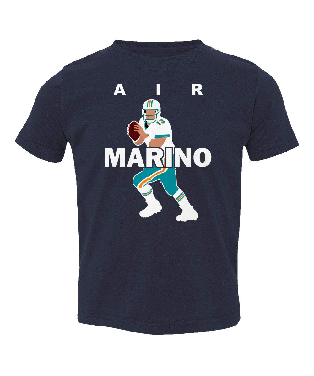 Baku Apparel Miami AIR Marino Football Little Kids Girls Boys Toddler T-Shirt (Navy, 2T)