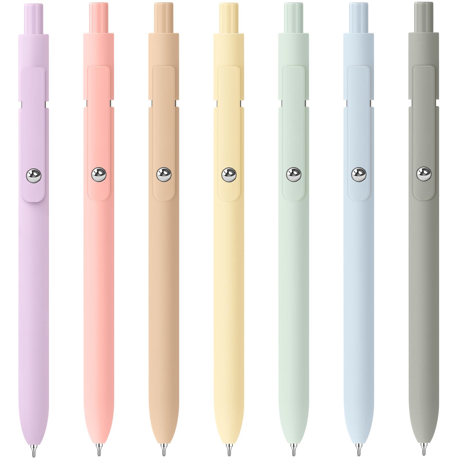 Gel Pens, 7pcs 0.5mm Quick Dry Black Ink Fine Point Smooth Writing Pens, Cute Teacher Work Desk Accessories Office School Supplies Gifts for Men Women Student Nurse, Valentines Day Gifts for Kids