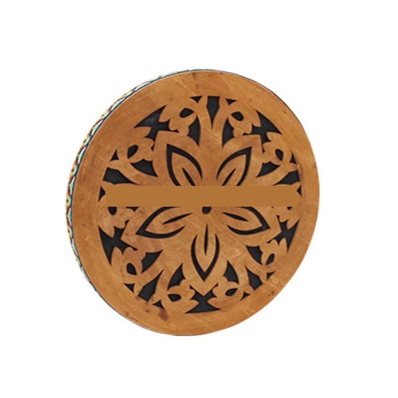 Tambour D'OcéAn Instrument sonore de tambour méditation Yoga 8 pouces dans la mer d'océan d'eau rivière vague ruisseau(Mahogany 8inch)