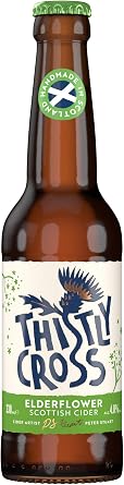 Thistly Cross Elderflower Cider - 12 x 330ml - Delicious Scottish Cider - Perfect as a Cider Gift Set for Men and Women or to Fill the Fridge | Scottish Cider, Gift Set for Men and Women, Delicious
