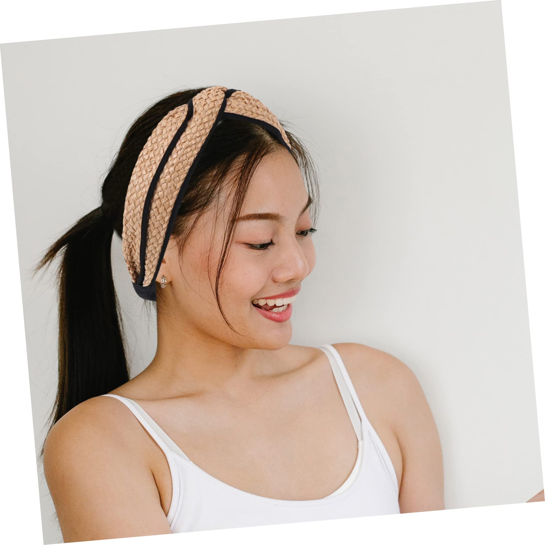 FRCOLOR 3 Piezas Diadema Tejida De Diademas De Niñas De s Con Estilo Para Las Mujeres Lazo De Pelo Trenzado Simple De Vacaciones Anudada Tela