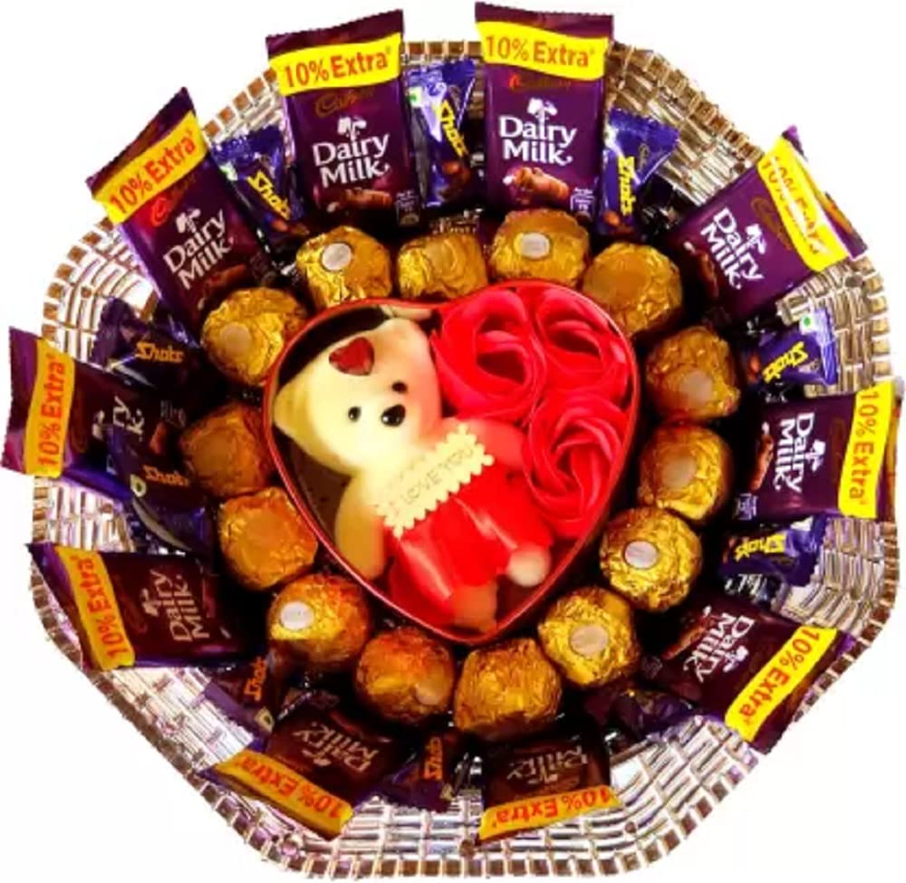 Yaayi Cadbury Dairy Milk & Kinder Joy Chocolates Gift Hamper | Premium Chocolate Gift Tray To Gift Your Loved Ones On Christmas (Gift Hamper 3)
