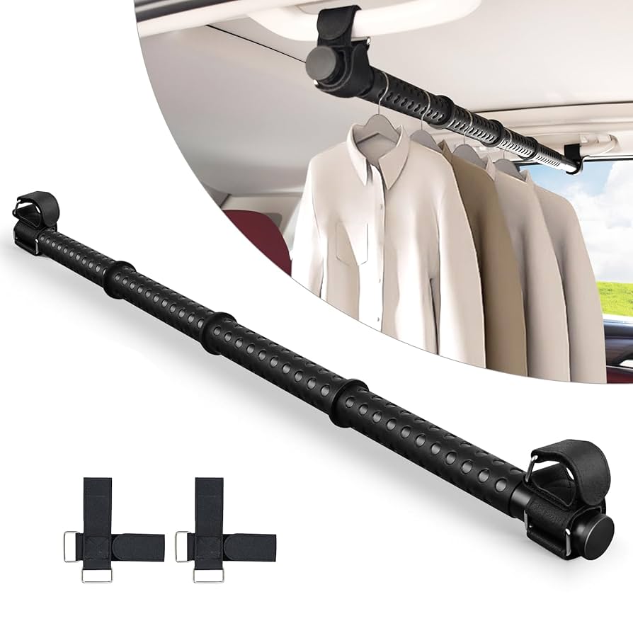 Amazon | Vtuesxn 車用ハンガーバー インテリアバー 長さ調整